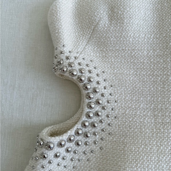 A.L.C. Cream Mini Dress with Silver Accents - Picture 8 of 16